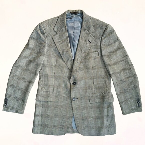 Hart Schaffner Marx Baskin Classic Pure Virgin Wool Men 3Piece Plaid Blazer Suit - Picture 4 of 16